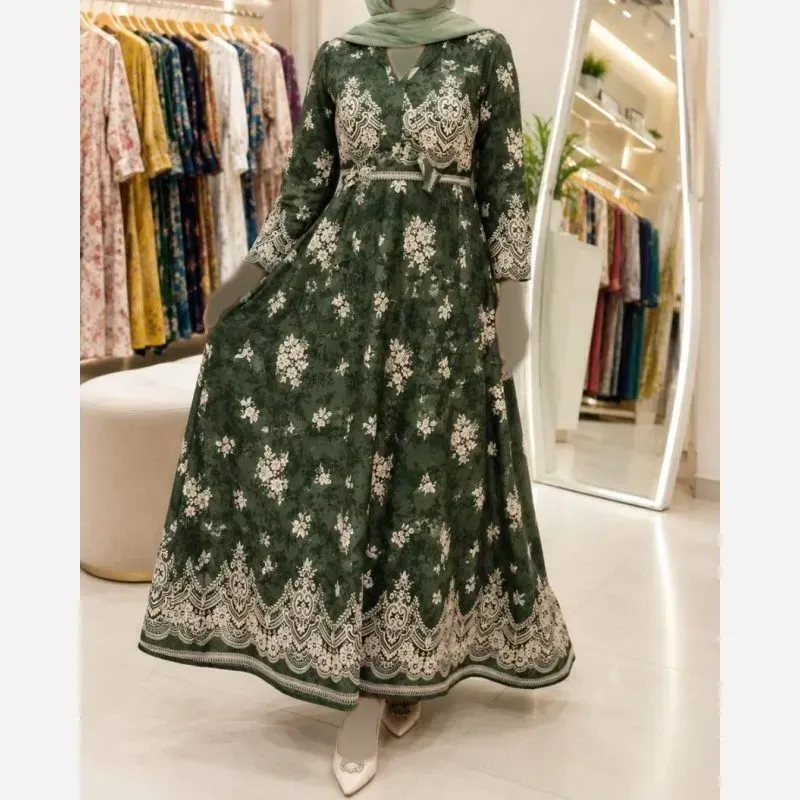 پیراهن کلوش طرح یاسمن R7567
