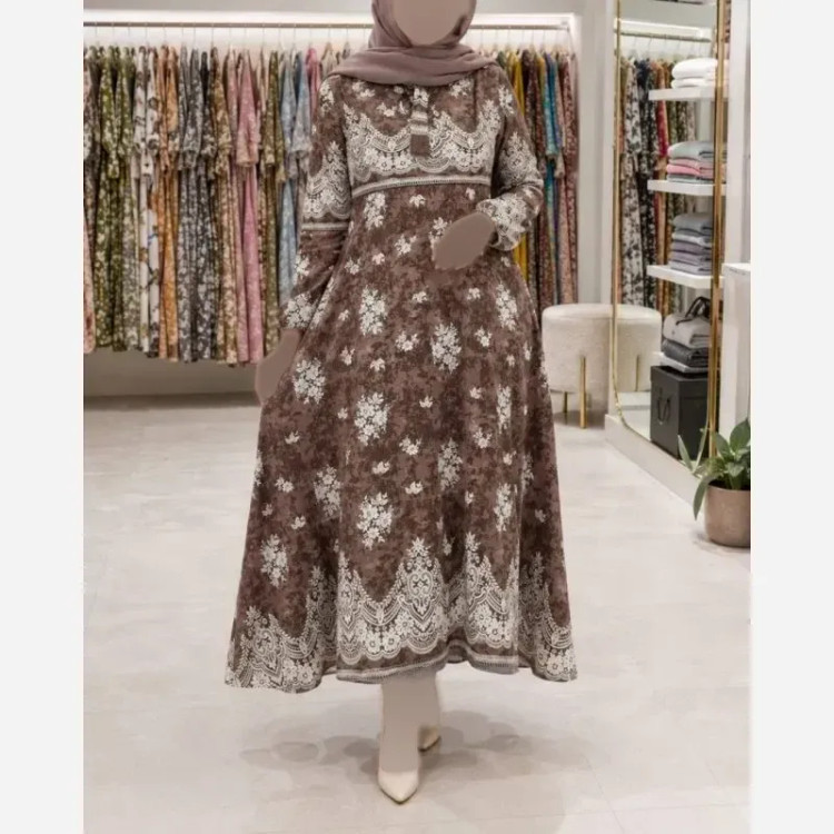 پیراهن کلوش طرح یاسمن R7567