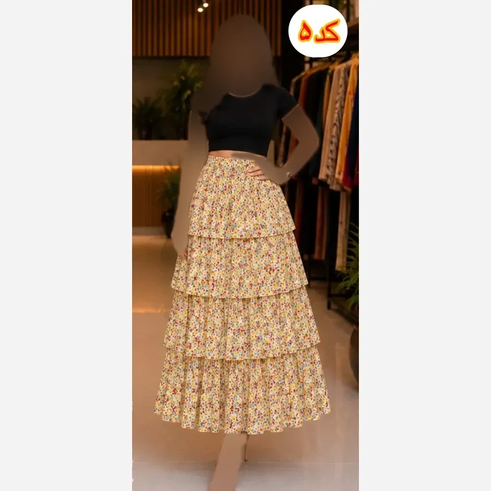  ✨ دامن طبقه ایی ترند، سبک و خوشفرم ✨t8044