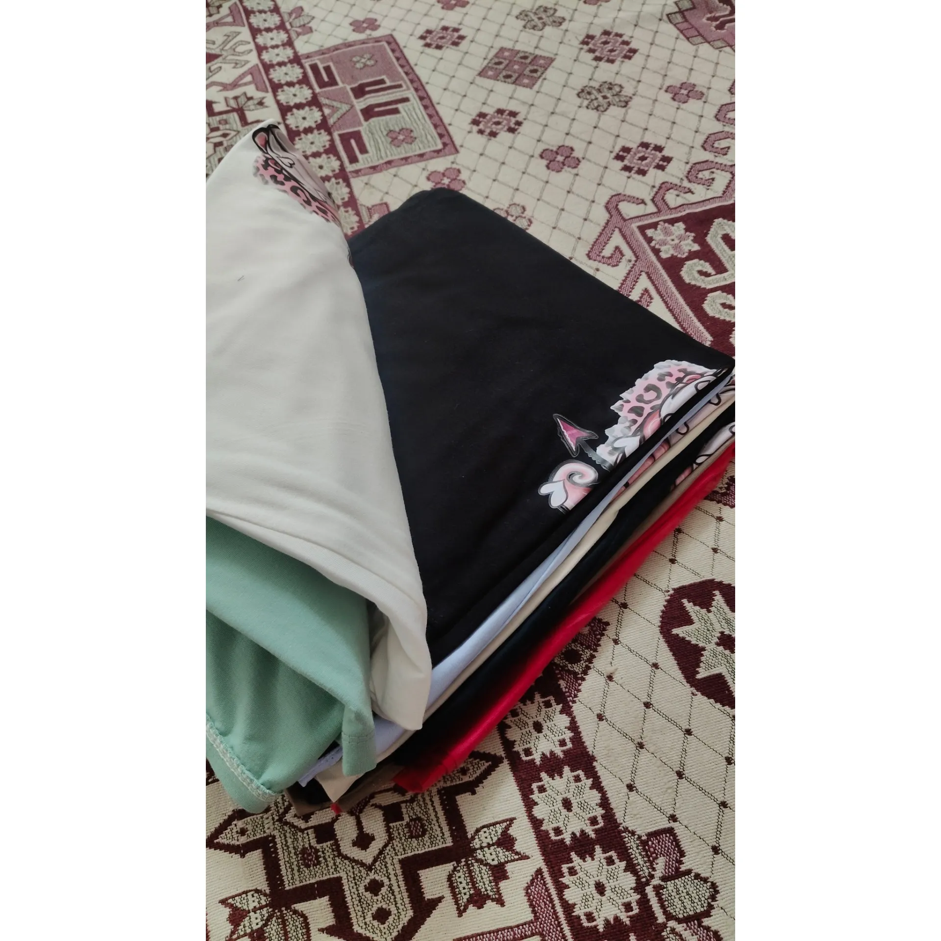 تیشرت باکسی نخ پنبه زنانه و دخترانه اسپرت قد 65 سانت