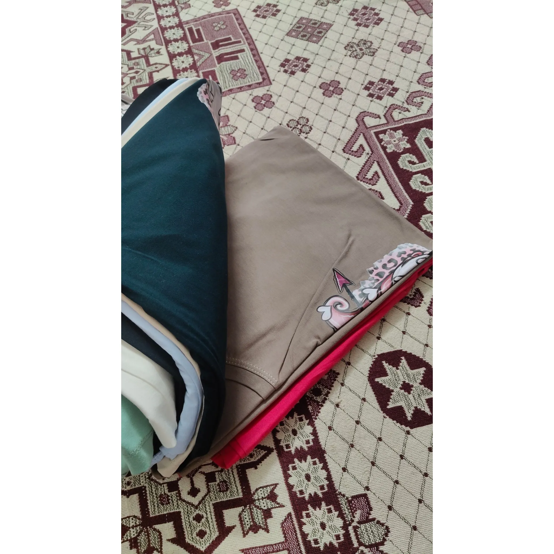 تیشرت باکسی نخ پنبه زنانه و دخترانه اسپرت قد 65 سانت