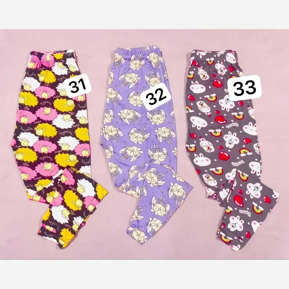 شلوار راحتی زنانه گیاهی وارداتی طرح فانتزی فری سایز