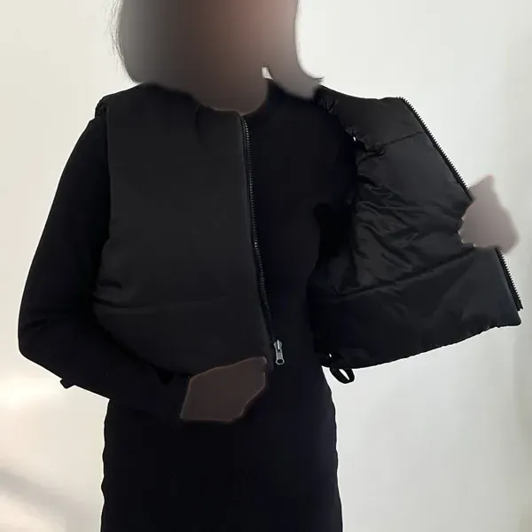 پافر کراپ زنانه دو رو جنس مموری کمر گت دار مناسب سایز 38 تا 42