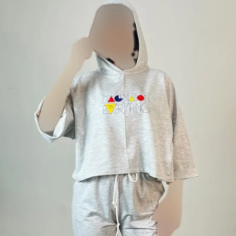 کراپ تیشرت باکسی چاپدار جنس گلکسی