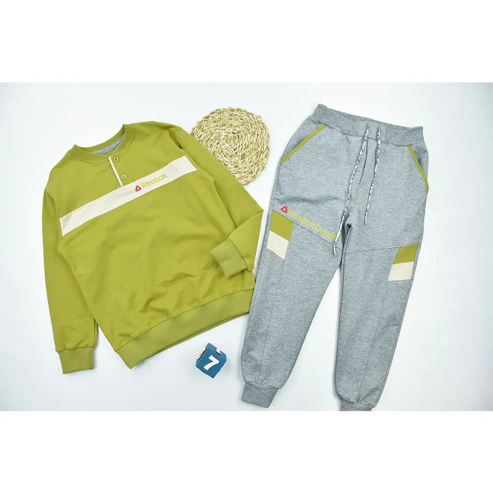 بلوز شلوار پسرانه ریبوک جنس پنبه سوپر و ملانج مناسب پاییز و زمستان