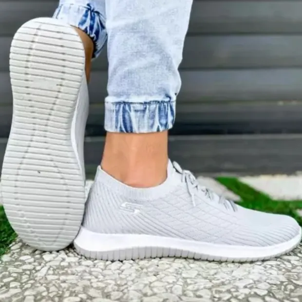 کفش اسکیچرز جورابی مردانه و زنانه زیره ایربولینگ مناسب پیاده روی و باشگاه