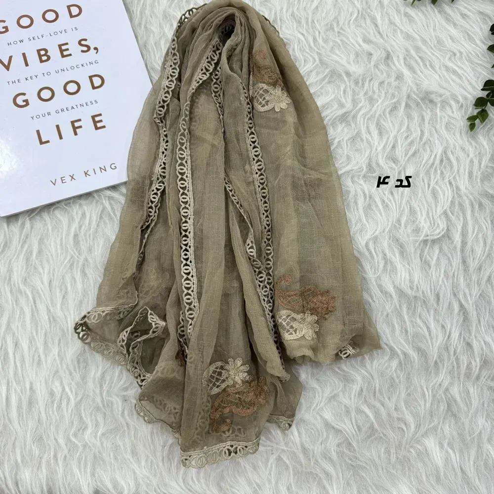 شال حریر مزونی قواره بزرگ ابعاد 190 در 80 سانتیمتر کد 1959