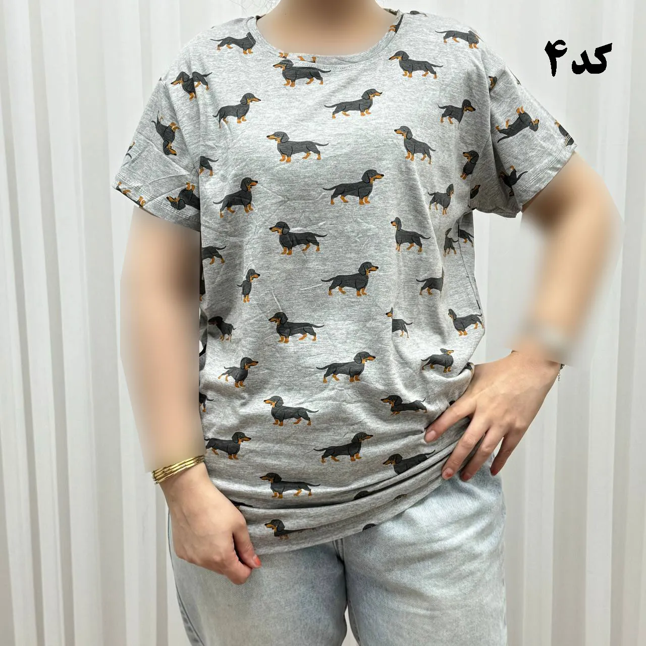 تیشرت طرحدار H&M نخ پنبه چهارفصل زنانه دخترانه سایزبزرگ تا XL XXL XXXL تنخور راحت