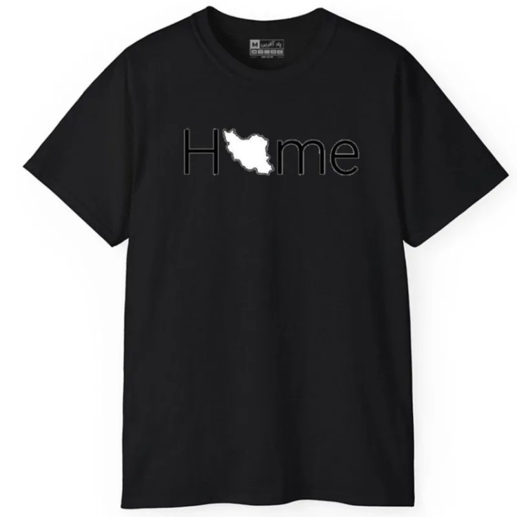 تی شرت آستین کوتاه مردانه مدل کلمه انگلیسی ایران جنس نخ و پلی استر