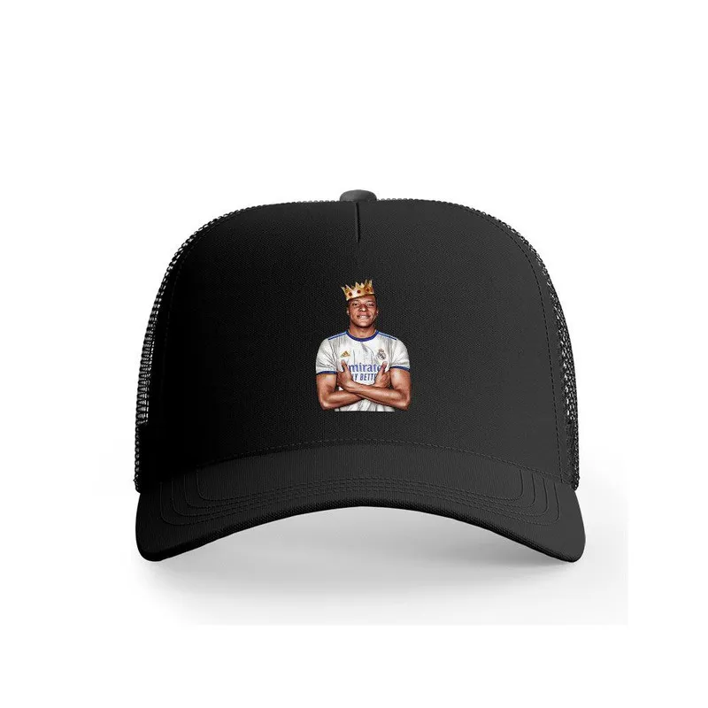 کلاه کپ پاد آفرین مدل کیلیان امباپه طرح تیم ورزشی جنس کتان قابل تنظیم