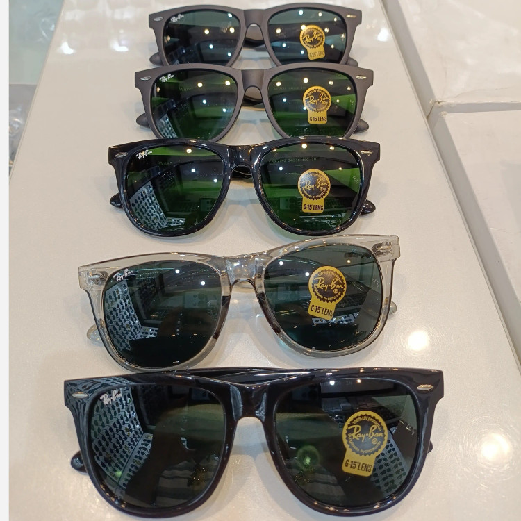 عینک ریبن ویفرر 2140 سایز 54 مشکی آنتیرفلکس طبی ایتالیا