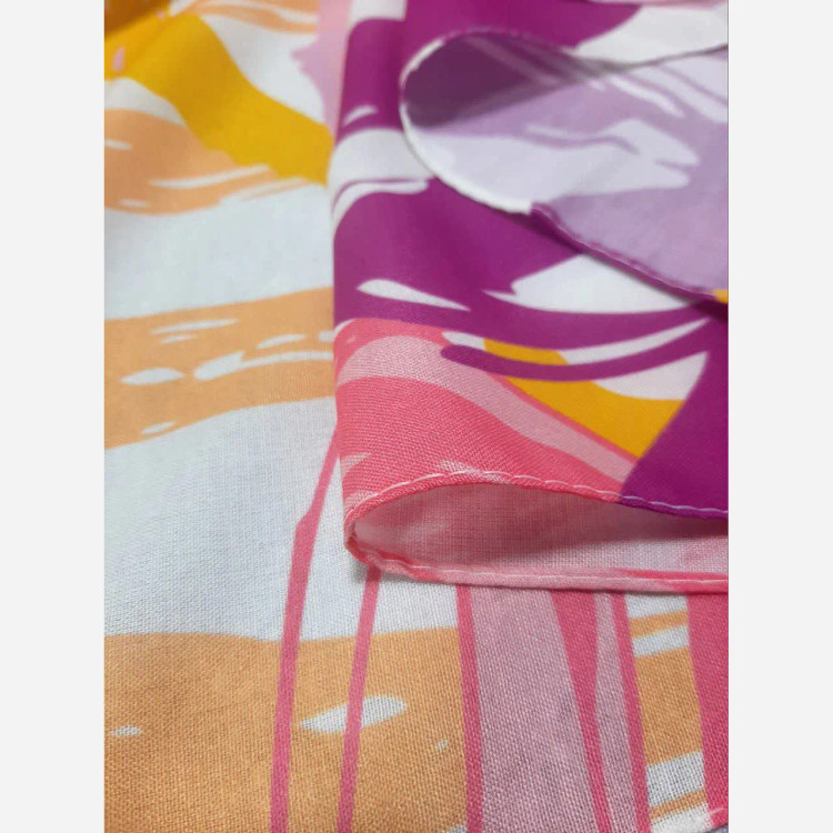 روسری نخ کاستوم طرح روشا سایز بزرگ چرخ دوز