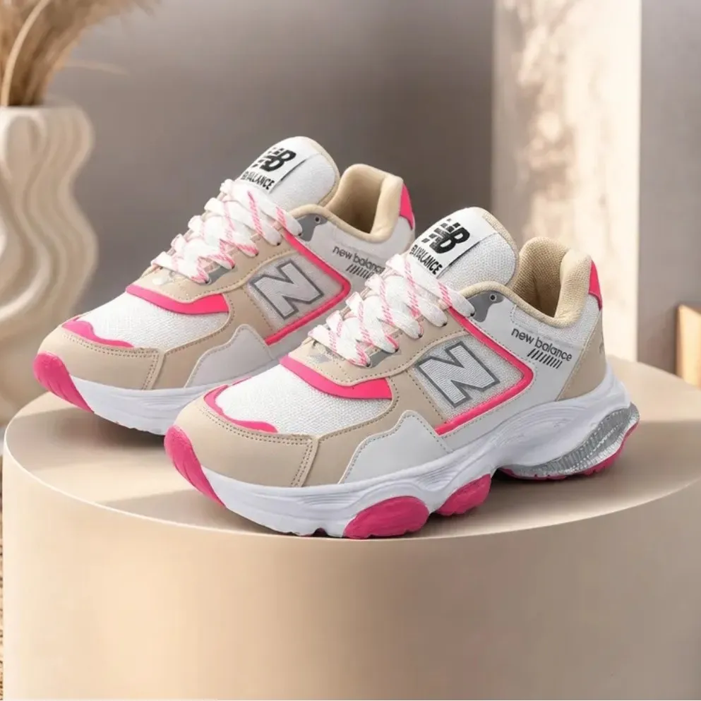 کفش زنانه نیوبالانس مدل LEO زیره دورنگ چرم مصنوعی و راشل سایز 37 تا 40