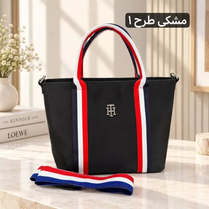 کیف زنانه روزمره پارچه نانسی با بند بلند و جیب دار