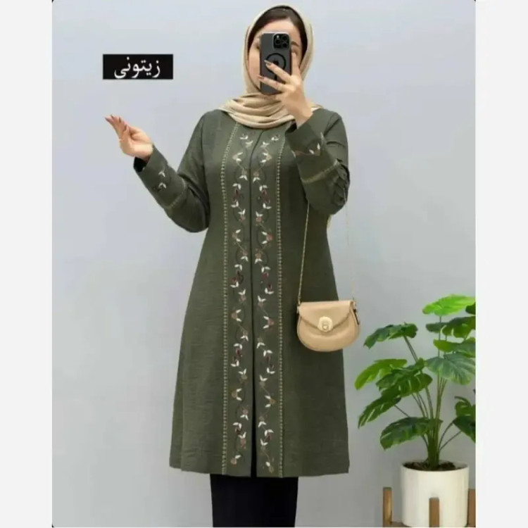 مانتو مزونی مدل دلوین جنس شانتون صوفیا جودن سایز بزرگ