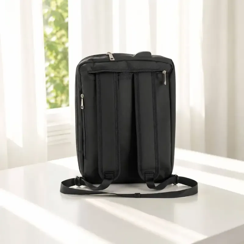 کیف اداری 3 کاره برزنت کوله دوشی دستی با جا لپ تاپ و کابل USB