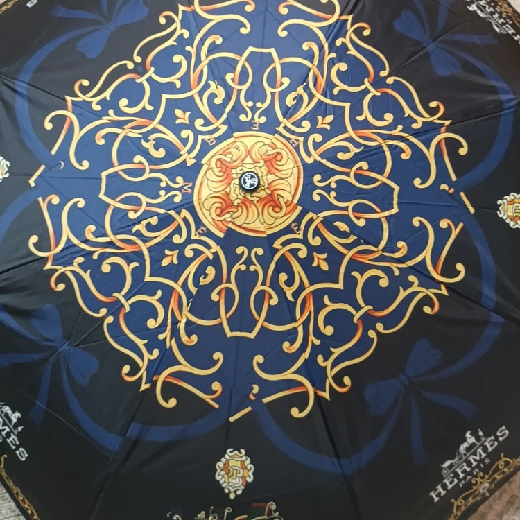 چتر اتوماتیک لوکس برند هرمس ضدباد پارچه نانو