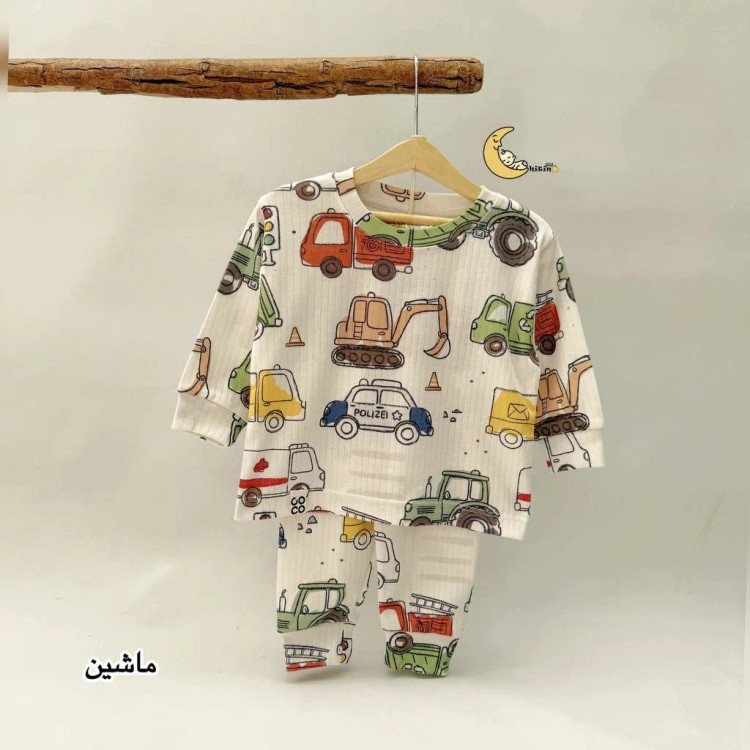 بلوز و شلوار بچگانه کبریتی راحتی کوکو کیدز نخ پنبه آستین بلند